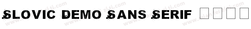 Slovic Demo Sans Serif字体转换